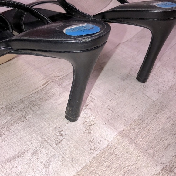 Calvin Klein black square toe heels size 7 1/2 - Picture 8 of 8